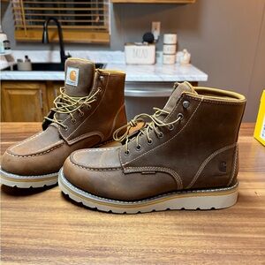 Carhartt waterproof 6-inch wedge Brown Leather Work Boots